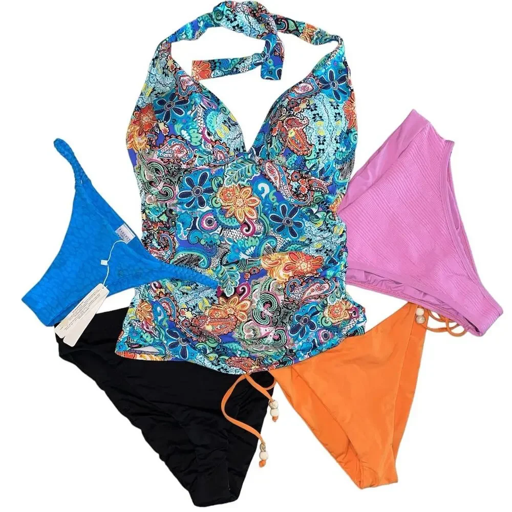 L Space x Hanna Montazami Lennox String Bikini Bottom size Large